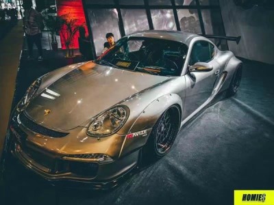Low lying wide body Porsche 911 stancenation is popular