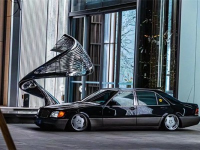 Black Mercedes-Benz S-Class W140 stancenation gorgeous and elegant
