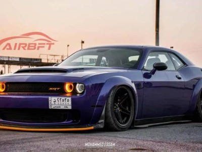 Passionate Dodge challenger stancenation with low posture and fancy design